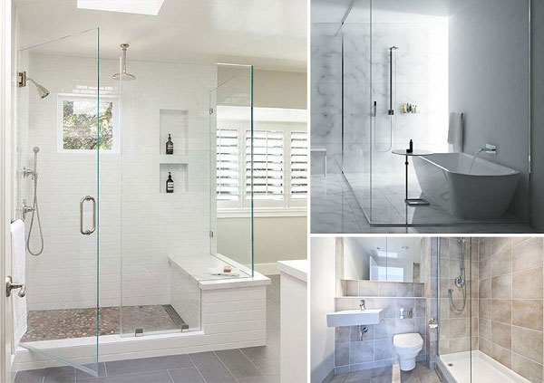 Vách tắm kính mở tại Hải Phòng