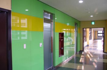 Kính màu ốp thang máy Hải Phòng