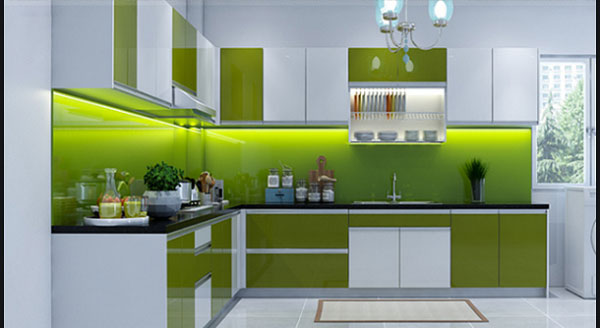Lựa chọn kính màu ốp bếp sao cho hợp phong thủy