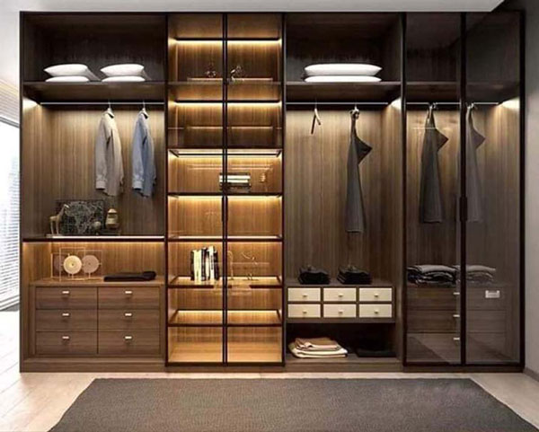 Tại soa tủ kính quần áo được ưa chuộng trong trang trí nội thất
